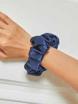 [Tummansininen] SilkSilky-FI Scrunchie 001