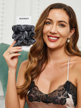 [Tumman Harmaa] SilkSilky-FI Scrunchie 002