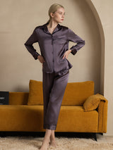 [Purppuranharmaa] SilkSilky-FI Long Sleeve Notkokaulus Naisten Pyjamat 001