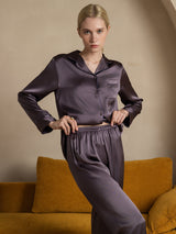 [Purppuranharmaa] SilkSilky-FI Long Sleeve Notkokaulus Naisten Pyjamat 003