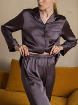 [Purppuranharmaa] SilkSilky-FI Long Sleeve Notkokaulus Naisten Pyjamat 008