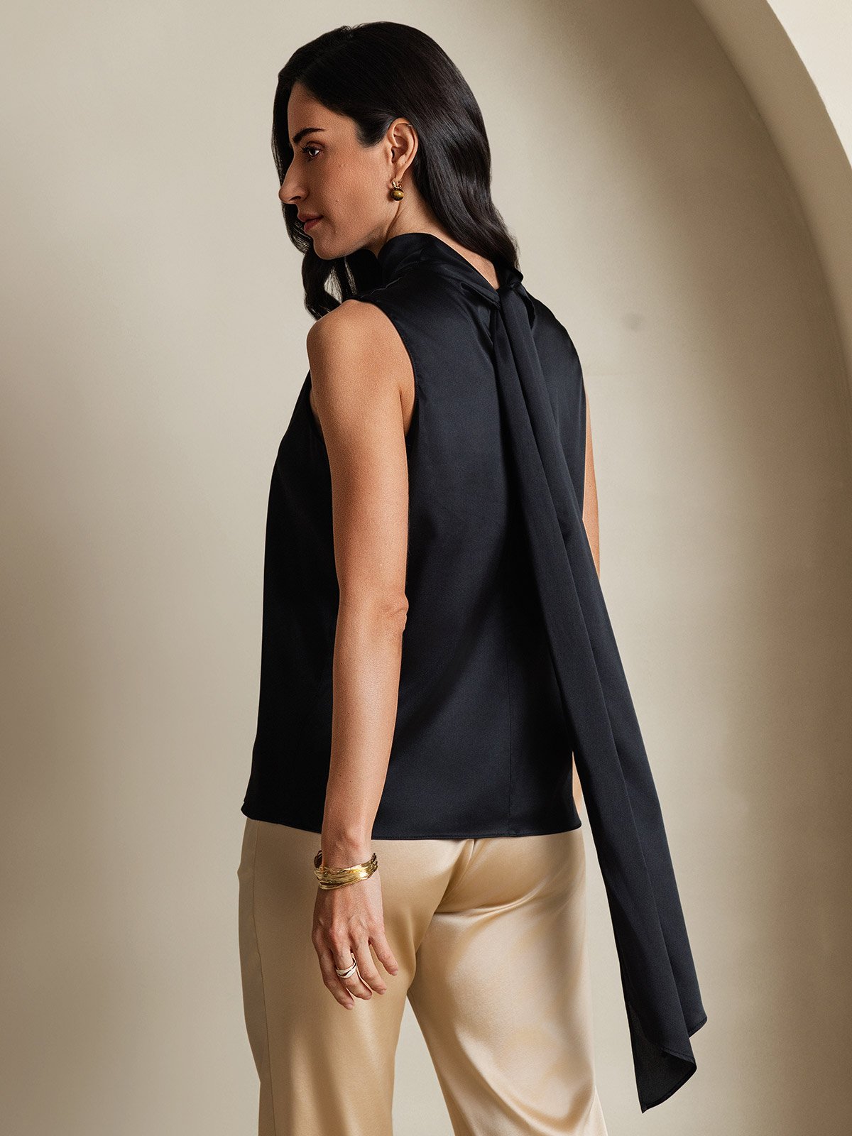 [Musta] SilkSilky-FI 19Momme Blouse 002