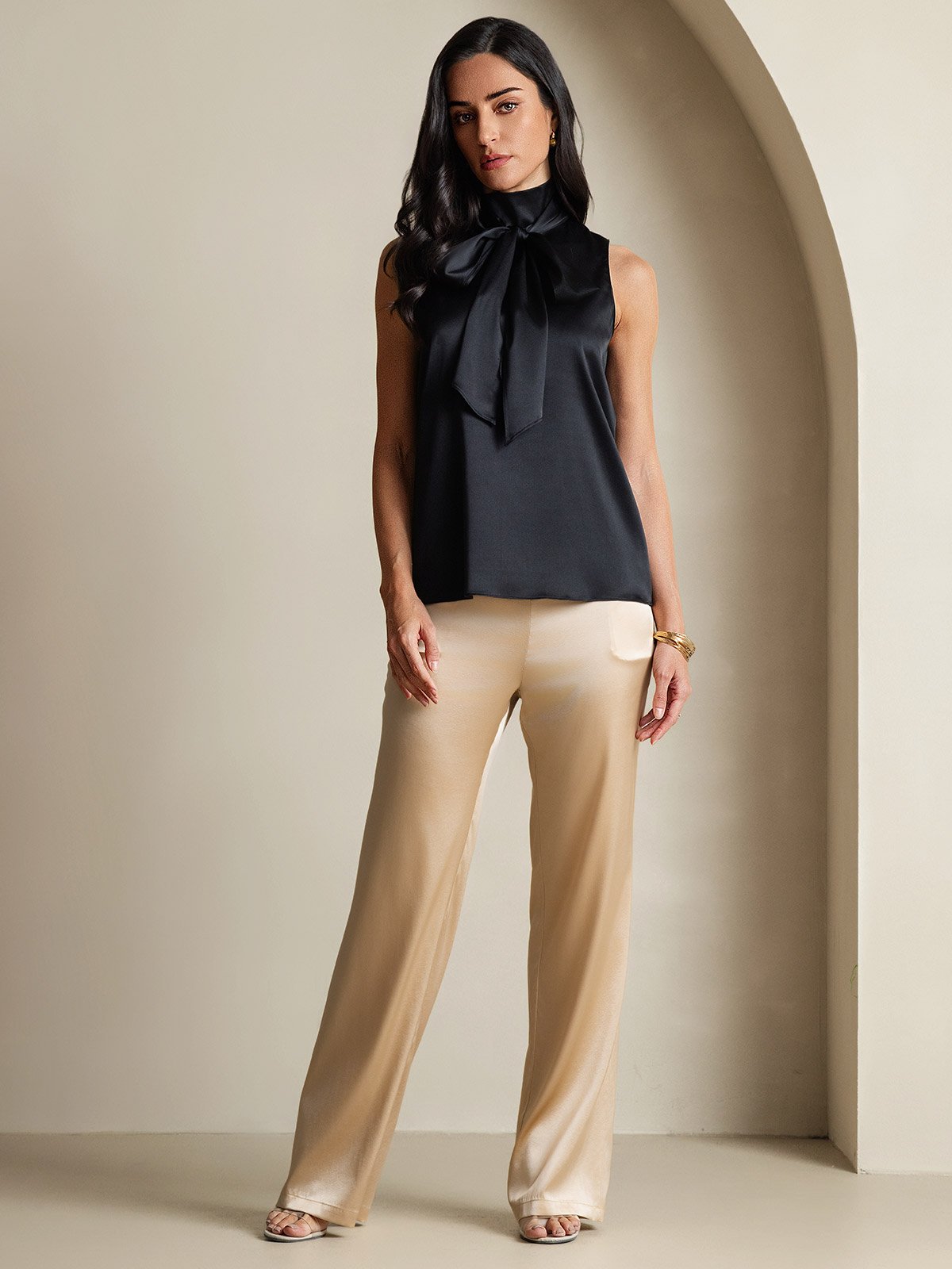 [Musta] SilkSilky-FI 19Momme Blouse 009