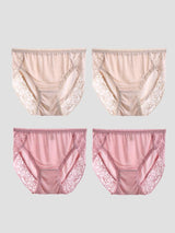 [Beige+Pink] SilkSilky-FI Naisten Alusvaatteet 003