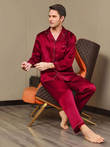 [Viini] SilkSilky-FI Long Sleeve Notkokaulus Miesten Pyjamat 007