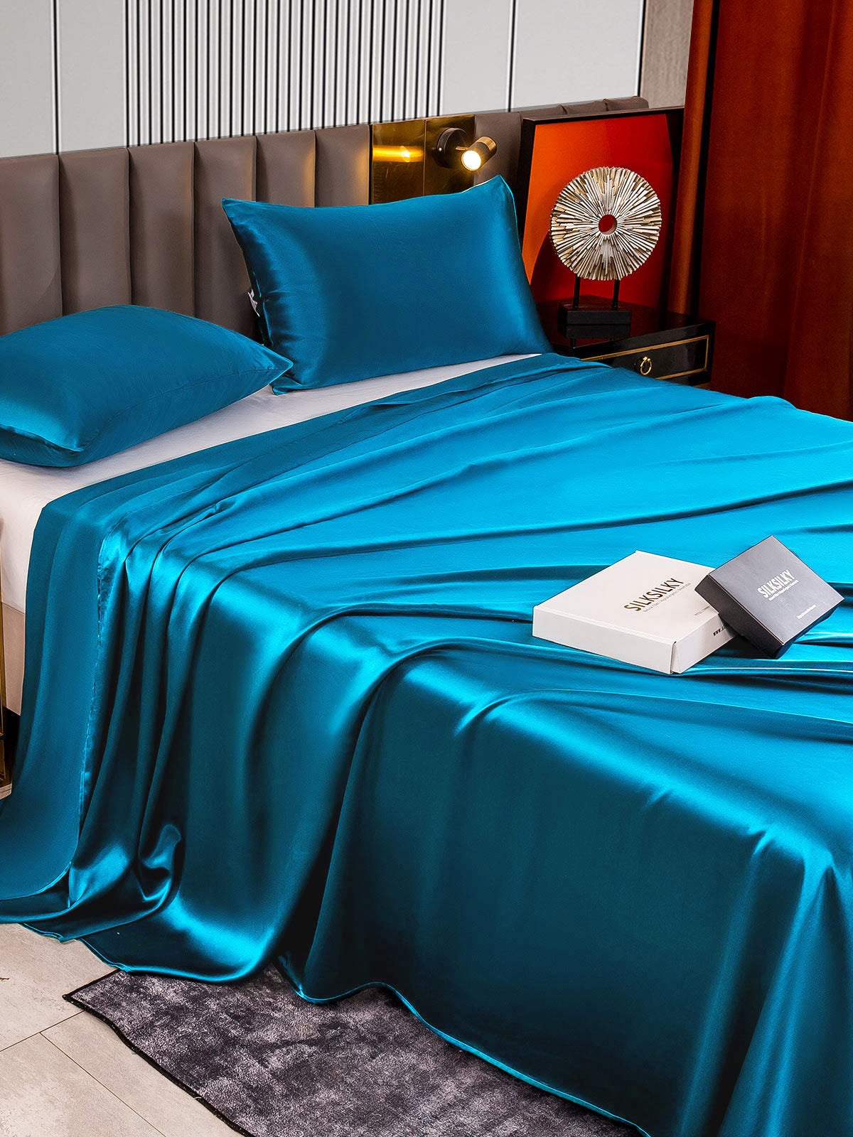 [Sinivihreä] SilkSilky-FI 22Momme Bedding Set 004