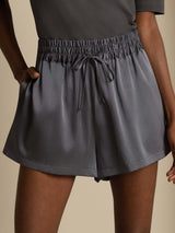 [Tumman Harmaa] SilkSilky-FI 19Momme Naisten Shortsit 001