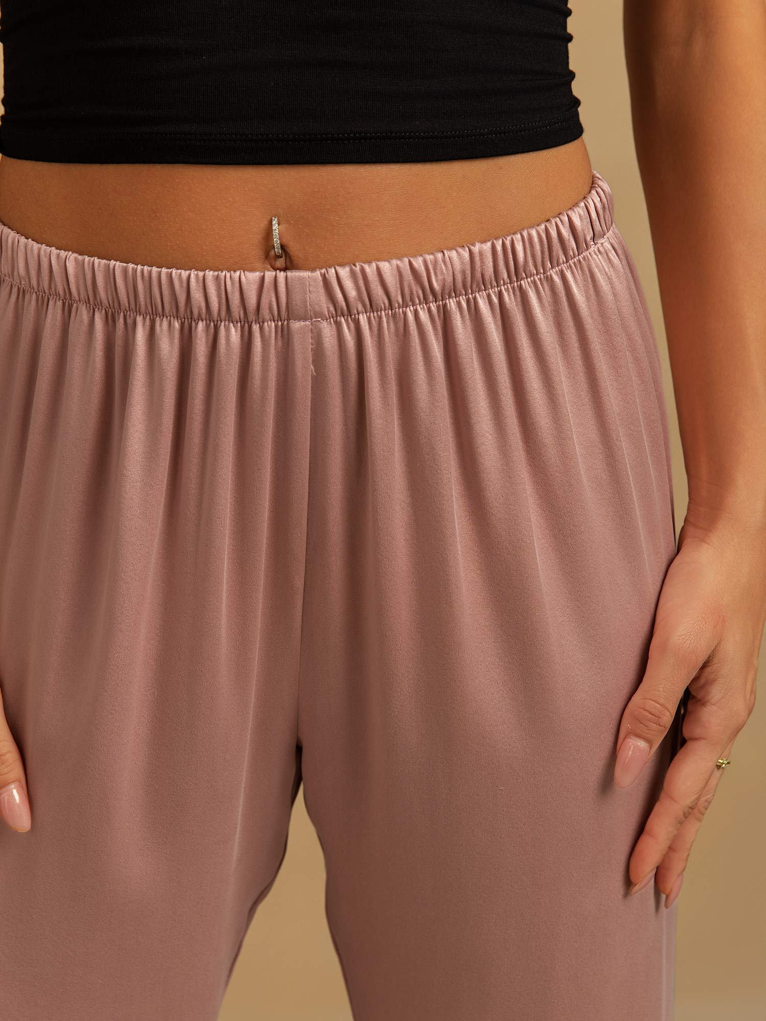 [Persikkaiho] SilkSilky-FI 19Momme Womens Sleep Bottoms 004,