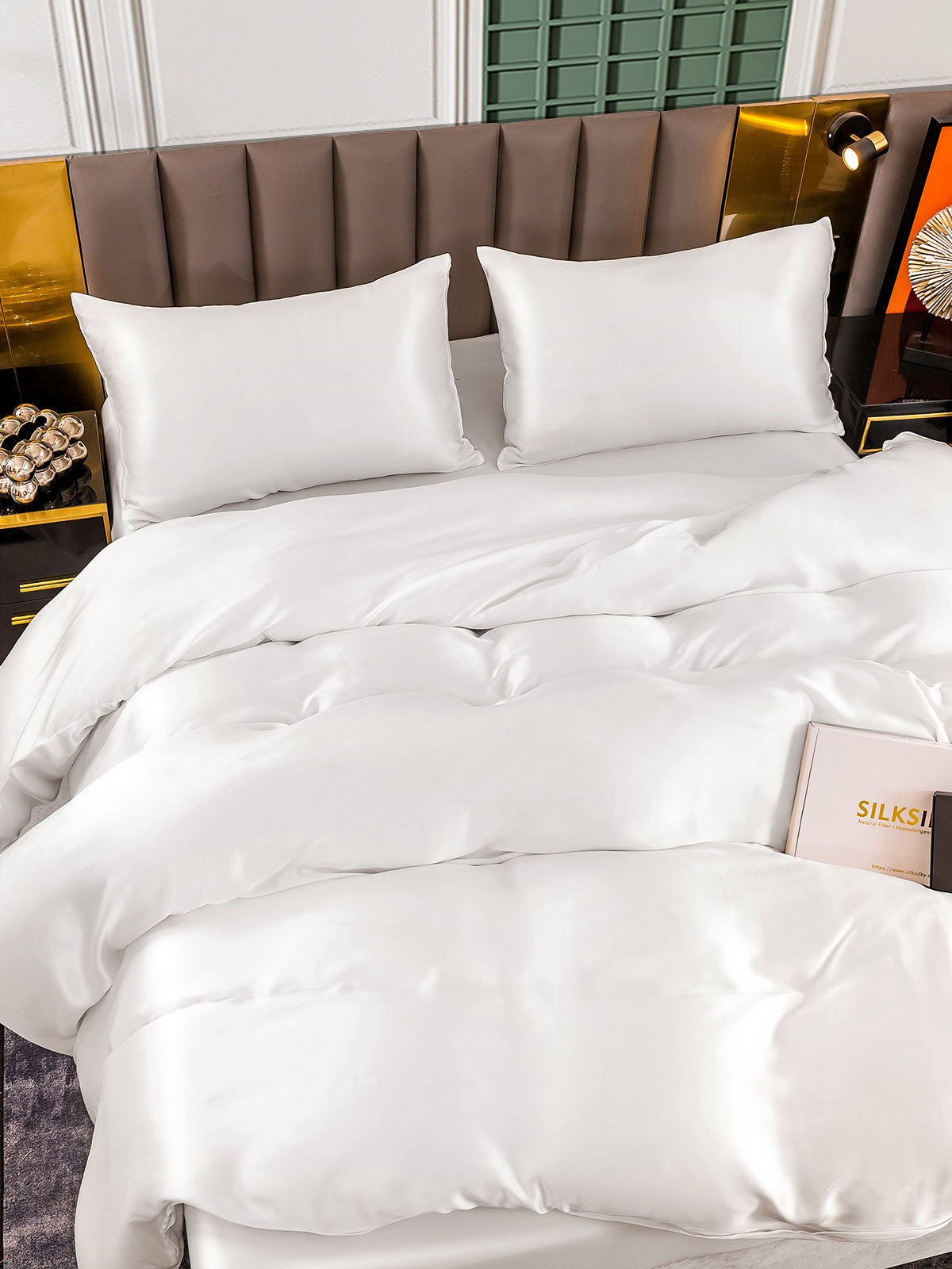 [Valkoinen] SilkSilky-FI 25Momme Bedding Set 006