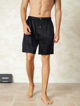 [Musta] SilkSilky-FI Men's Sleep Shorts 001