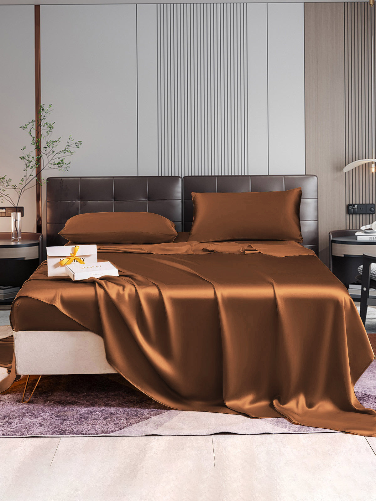 [Kahvi] SilkSilky-FI 22Momme Bedding Set 001