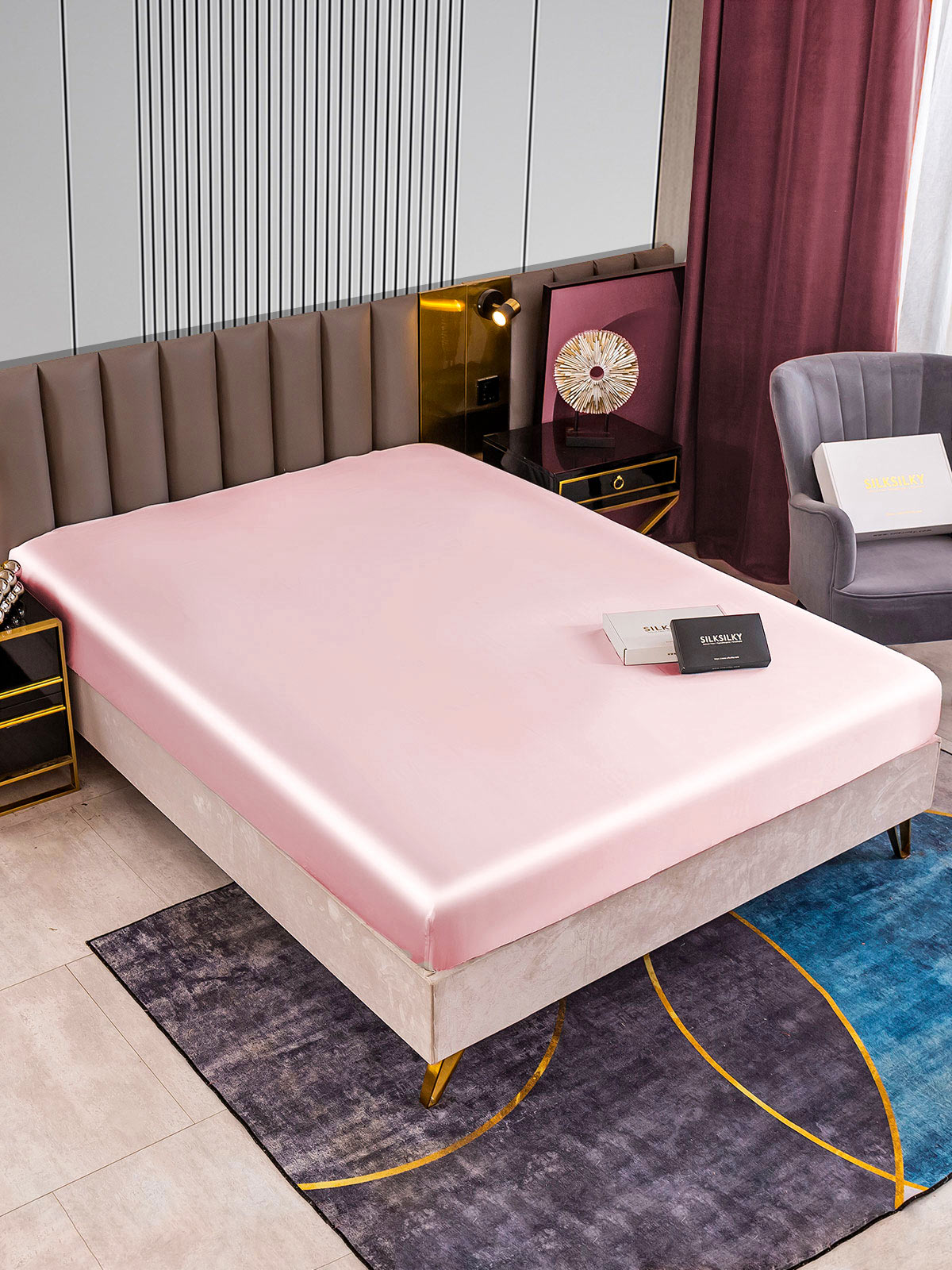 [Pinkki] SilkSilky-FI 22Momme Pure Silk Sheet 002