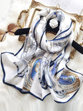 SilkSilky FI Pure Silk Scarf Sininen 001