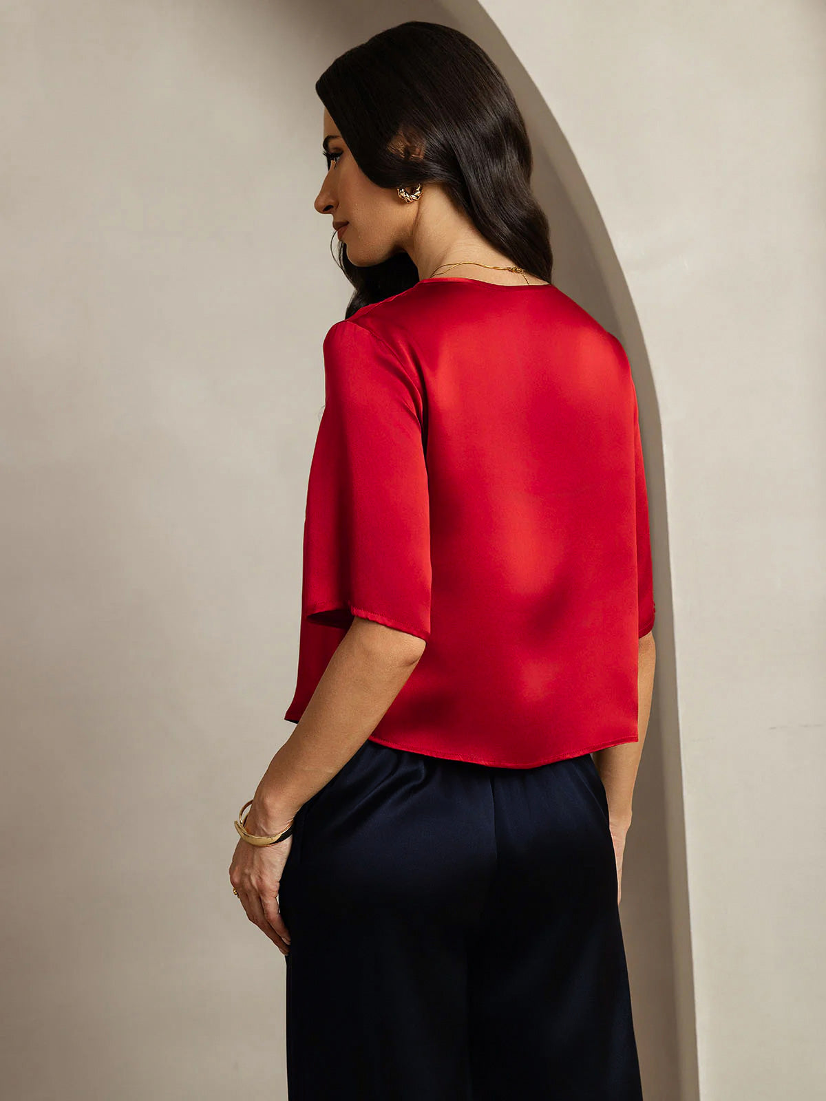 [Tummanpunainen] SilkSilky-FI Womens T-Shirt 002
