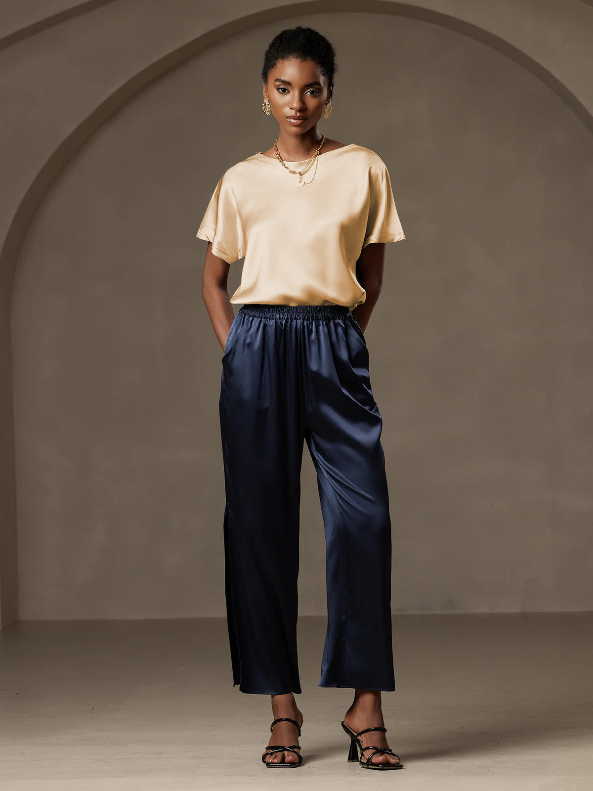 [Samppanja] SilkSilky-FI 19Momme Womens T-Shirt 005