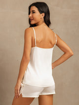 [Valkoinen] SilkSilky-FI 19Momme Camisole Set 002