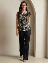 [Leopardi] SilkSilky-FI 19Momme Womens T-Shirt 006