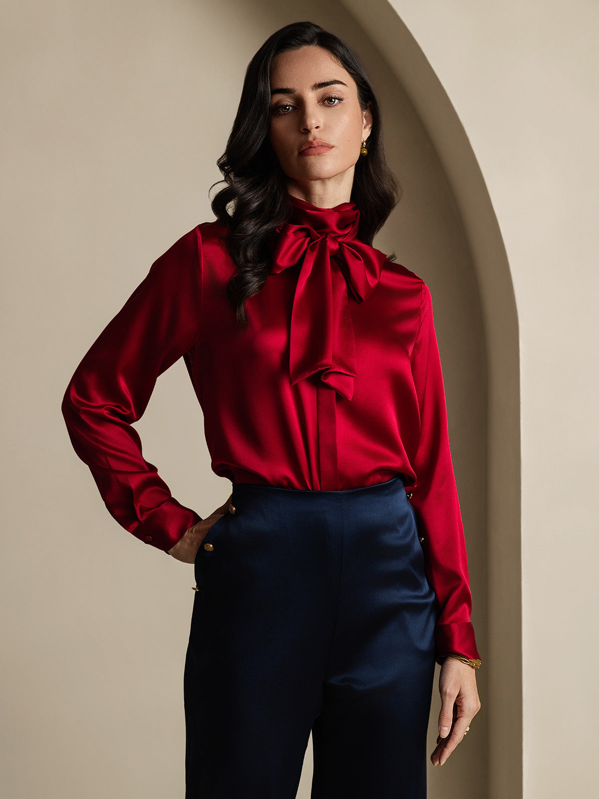 [Viini] SilkSilky-FI 19Momme Womens Shirt 004