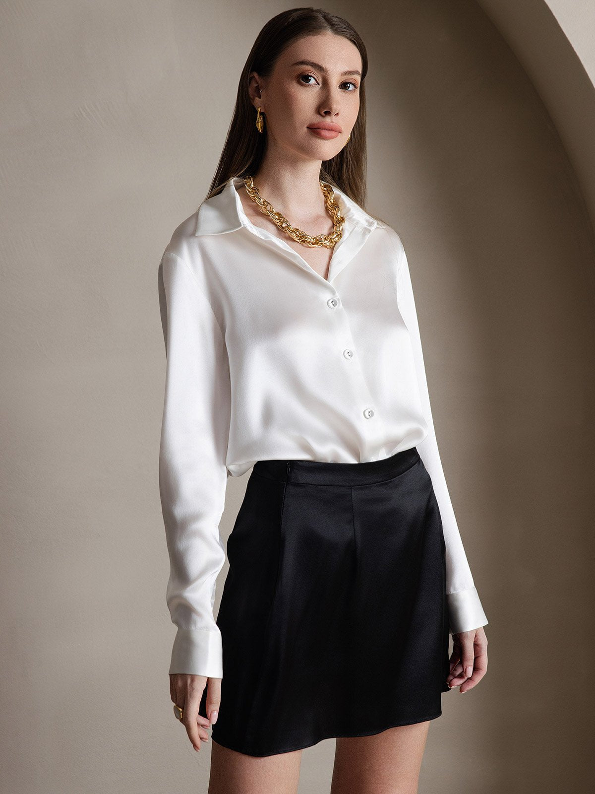 [Musta] SilkSilky-FI 19Momme Silk Skirt 006
