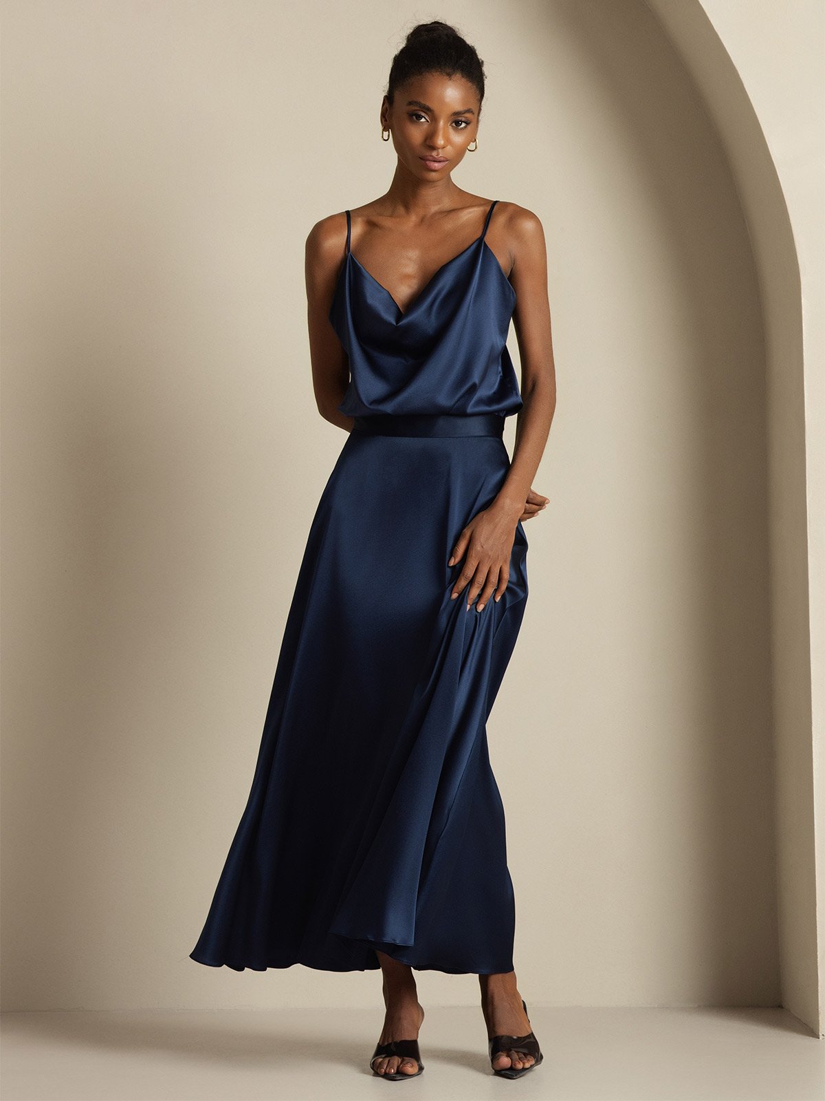 [Tummansininen] SilkSilky-FI 19Momme Womens Outfit Sets 004,