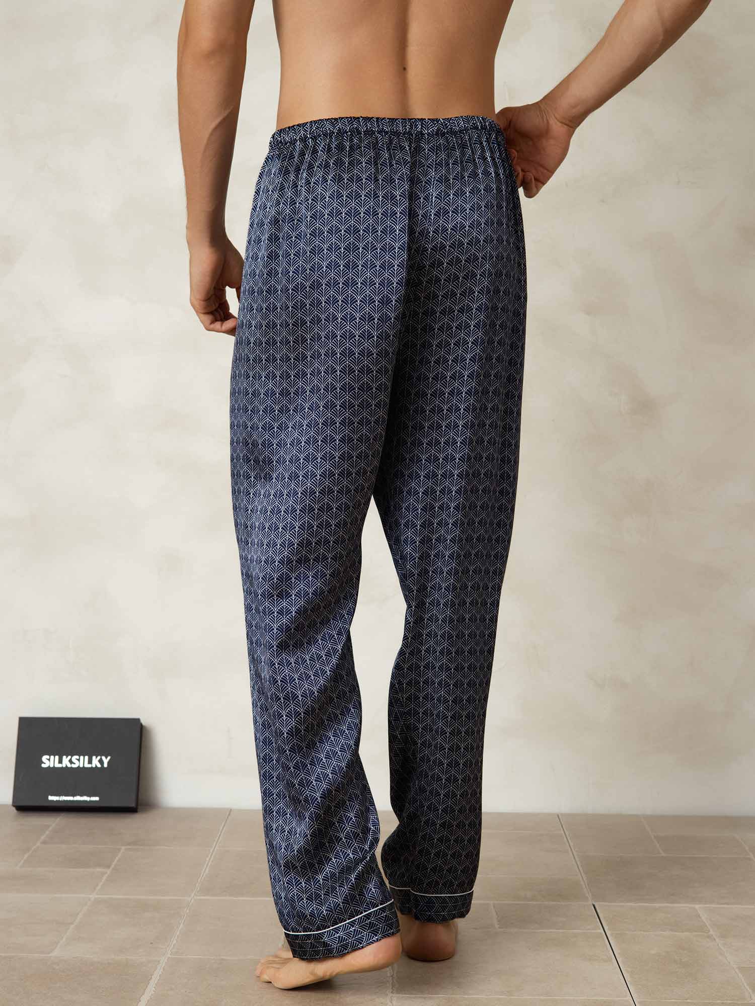 [Laivasto Ginkgo] SilkSilky-FI Mens Sleep Bottoms 002