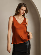 [Karamelli] SilkSilky-FI Sleeveless V Neck Camisole Top 006