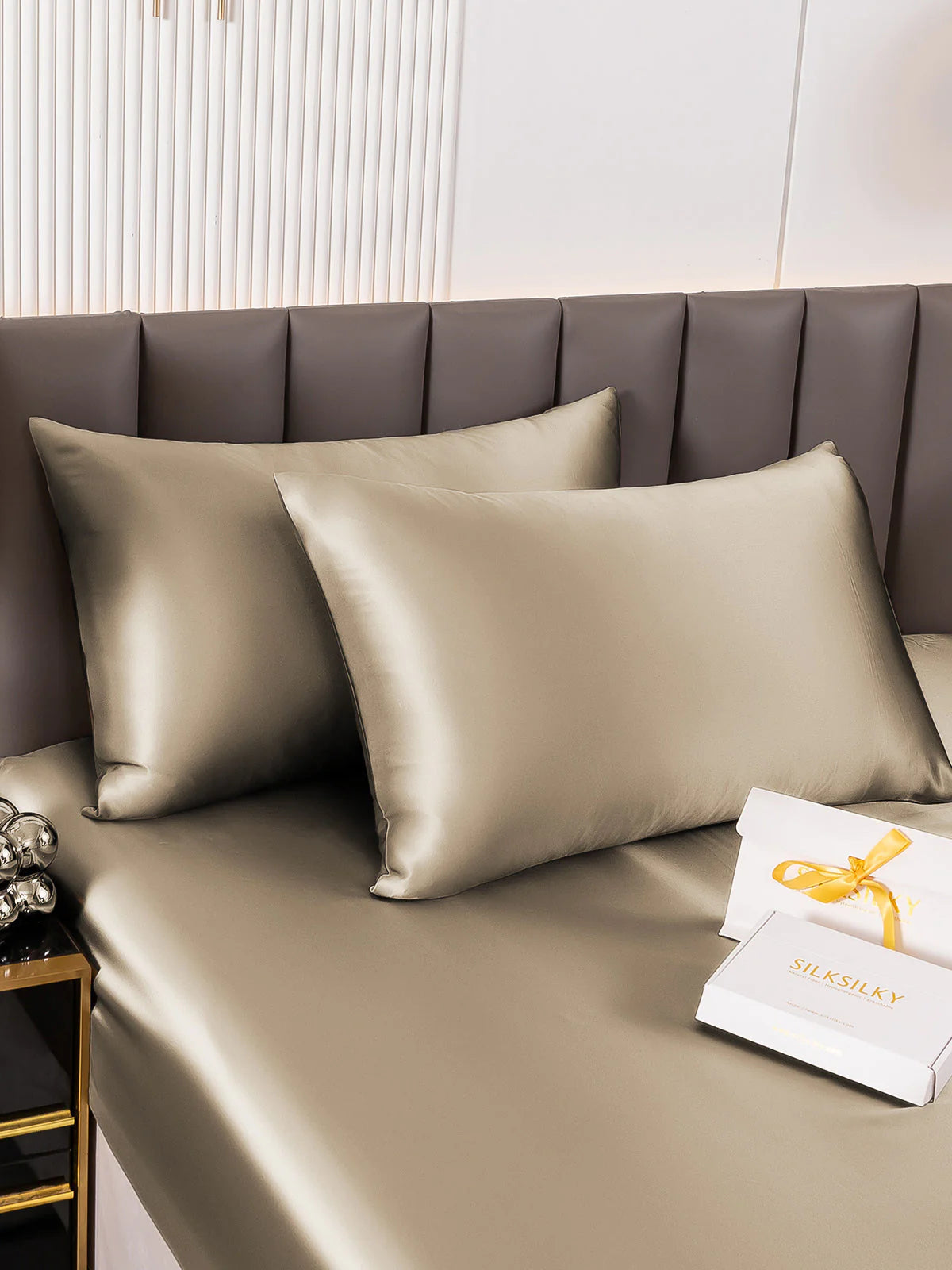 [Khaki] SilkSilky-FI 19Momme Pillowcase 003