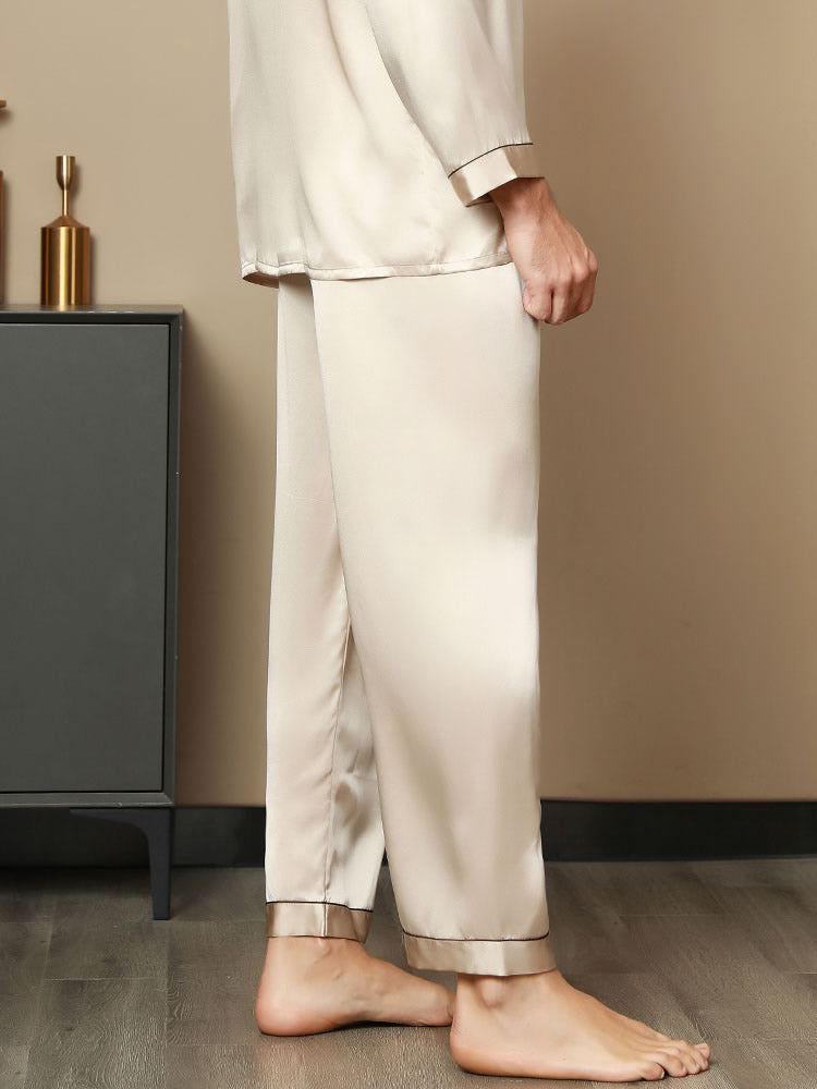 [Tan] SilkSilky-FI Mens Sleep Bottoms 002