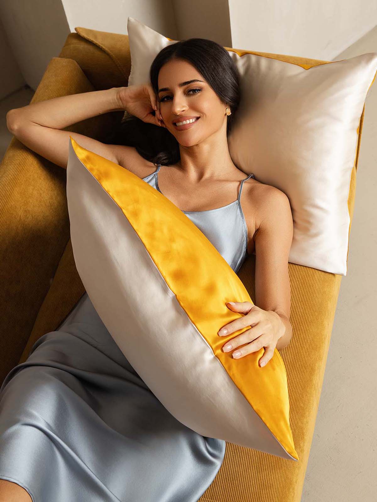 [Kulta+Vaaleanbeige] SilkSilky-FI 19Momme Pillowcase 003