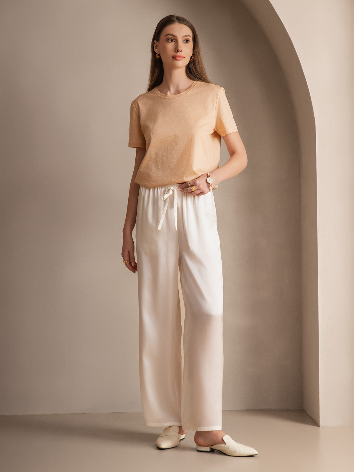 [Valkoinen] SilkSilky-FI Womens Pants 005