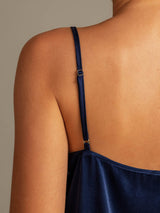 [Tummansininen] SilkSilky-FI 19Momme Camisole Set 004