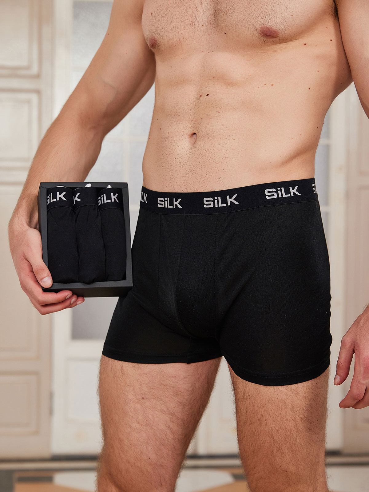 [Musta] SilkSilky-FI Mens Underwear 001