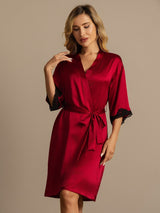[Viini] SilkSilky-FI Half Sleeve Naisten Aamutakki 007