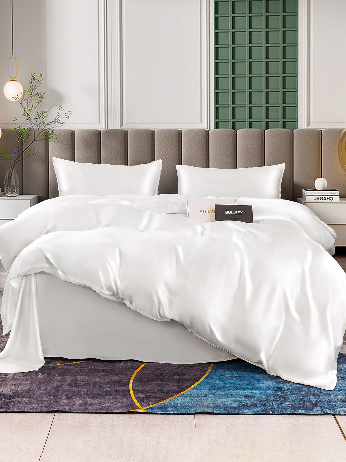 [Valkoinen] SilkSilky-FI 25Momme Bedding Set 001