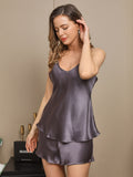 SilkSilky-FI Camisole Set Purppuranharmaa 001