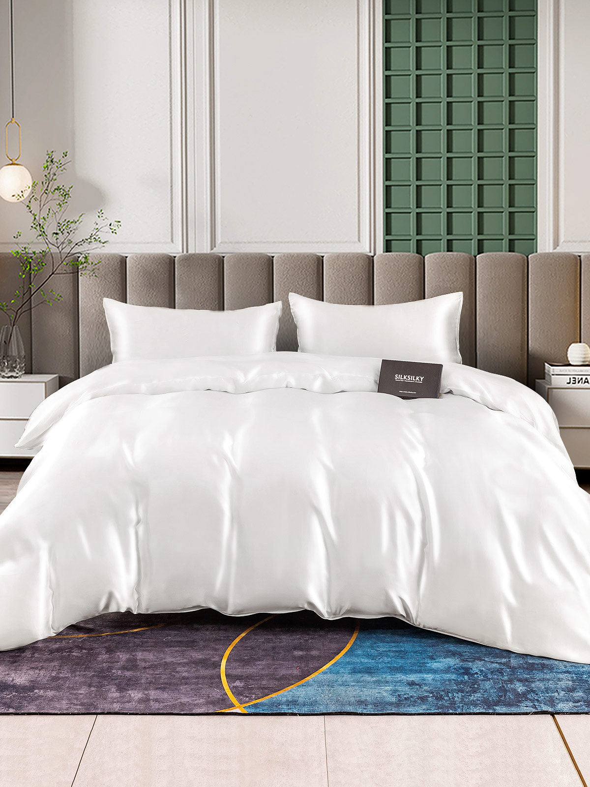[Valkoinen] SilkSilky-FI 25Momme Bedding Set 002