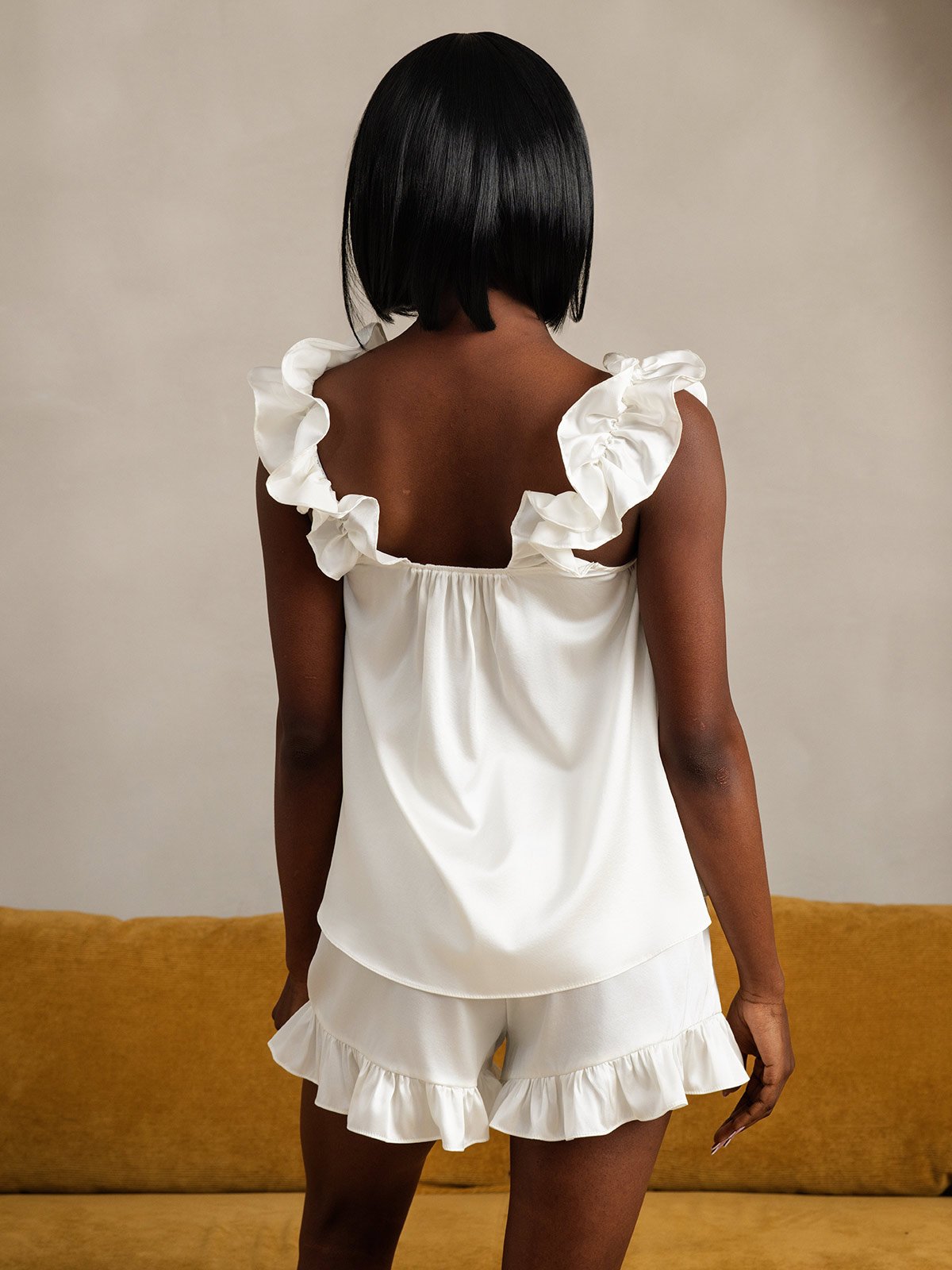 SilkSilky-FI 19Momme Camisole Set Valkoinen 002