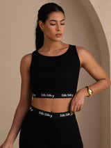 [Musta] SilkSilky-FI Sleeveless Crew Neck Women's Outfit Sets 004