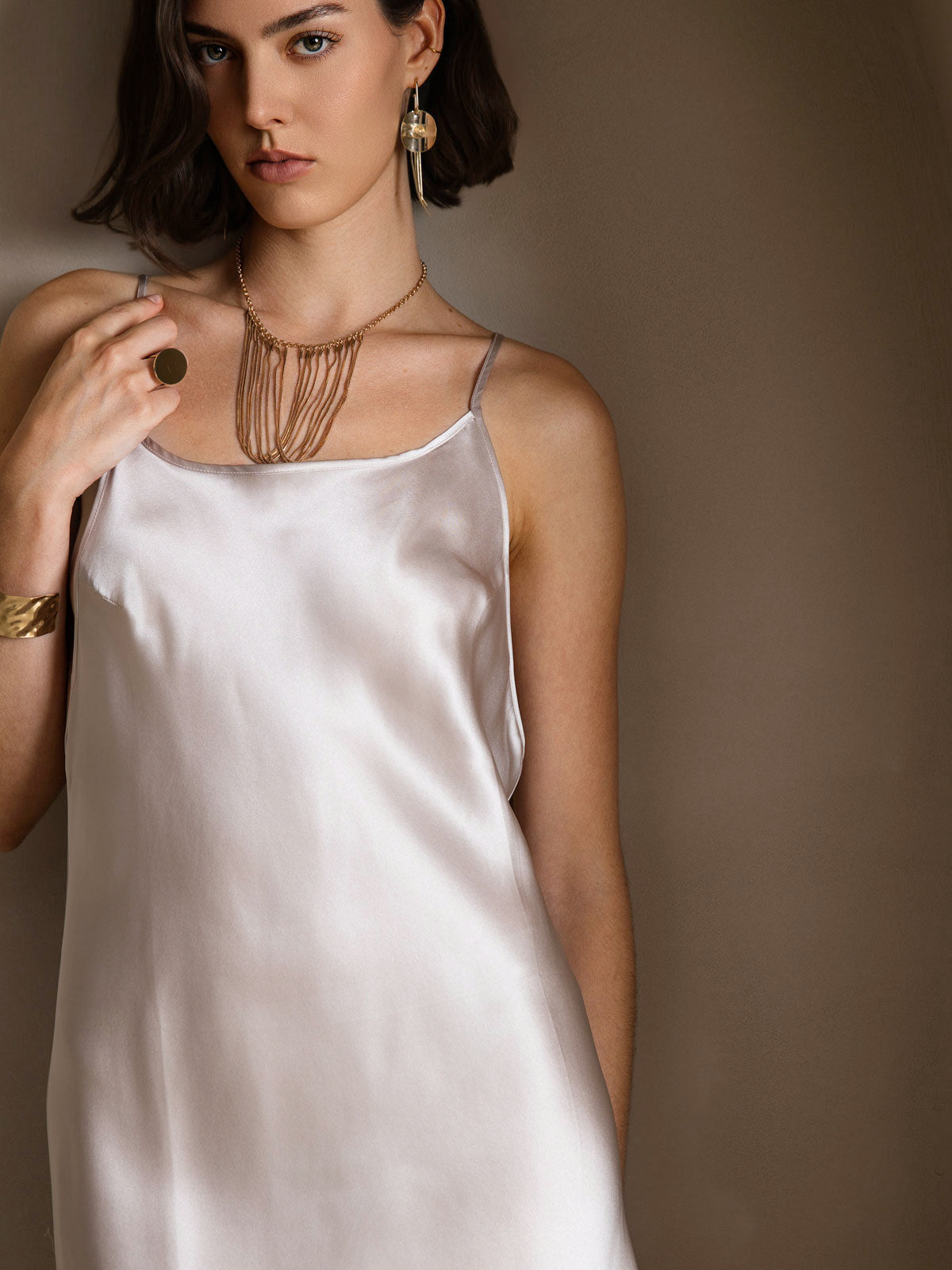 [Beige] SilkSilky-FI Dress 005