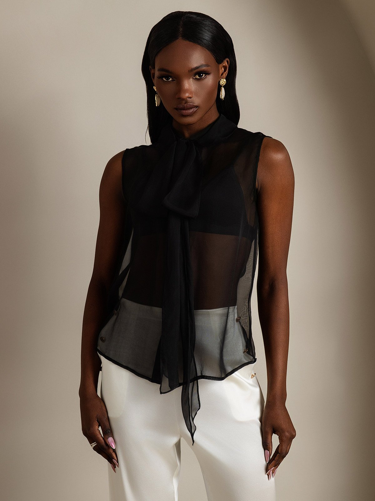 SilkSilky-FI Womens Shirt Musta 005