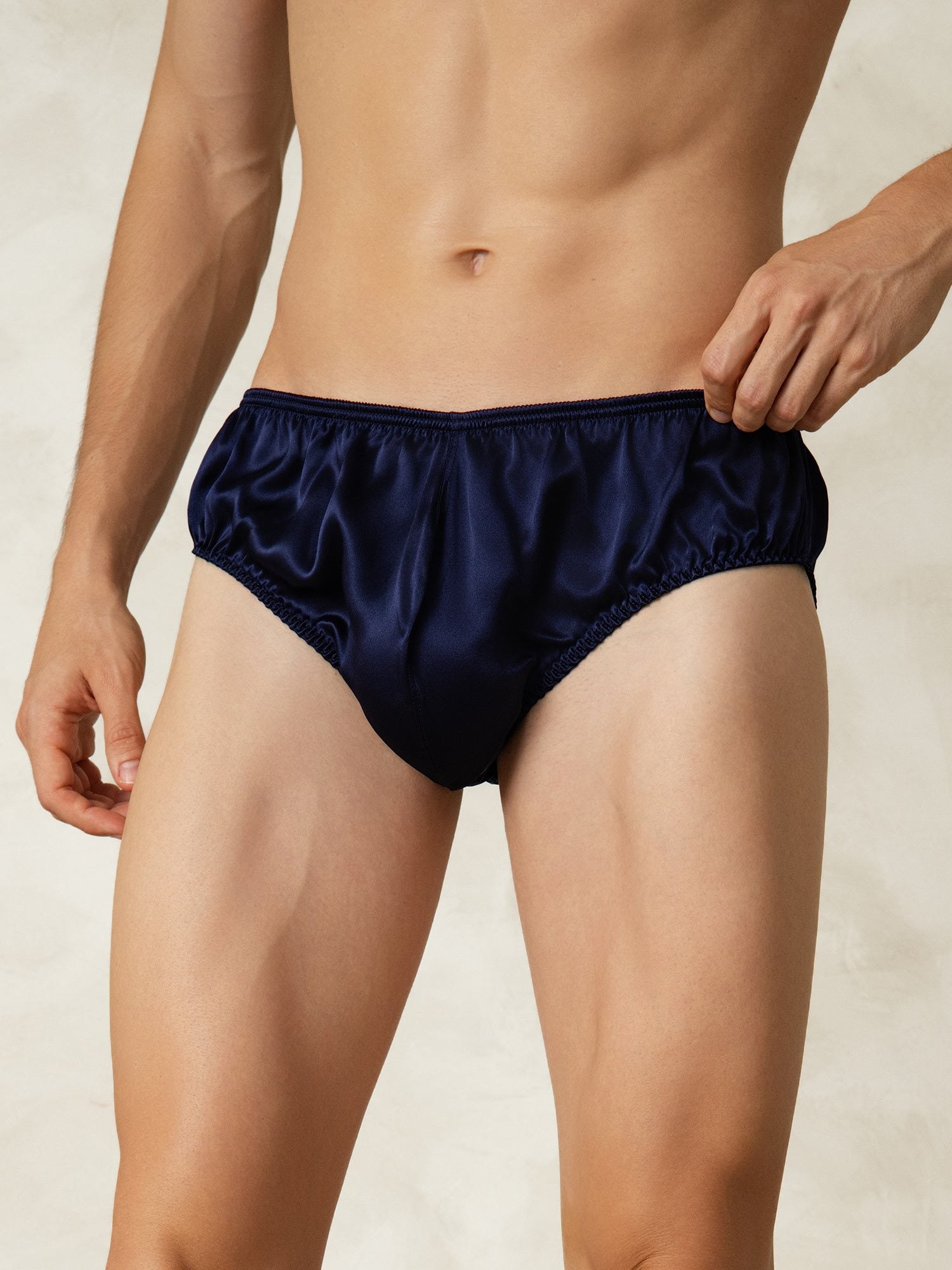 [Tummansininen] SilkSilky-FI Mens Underwear 001