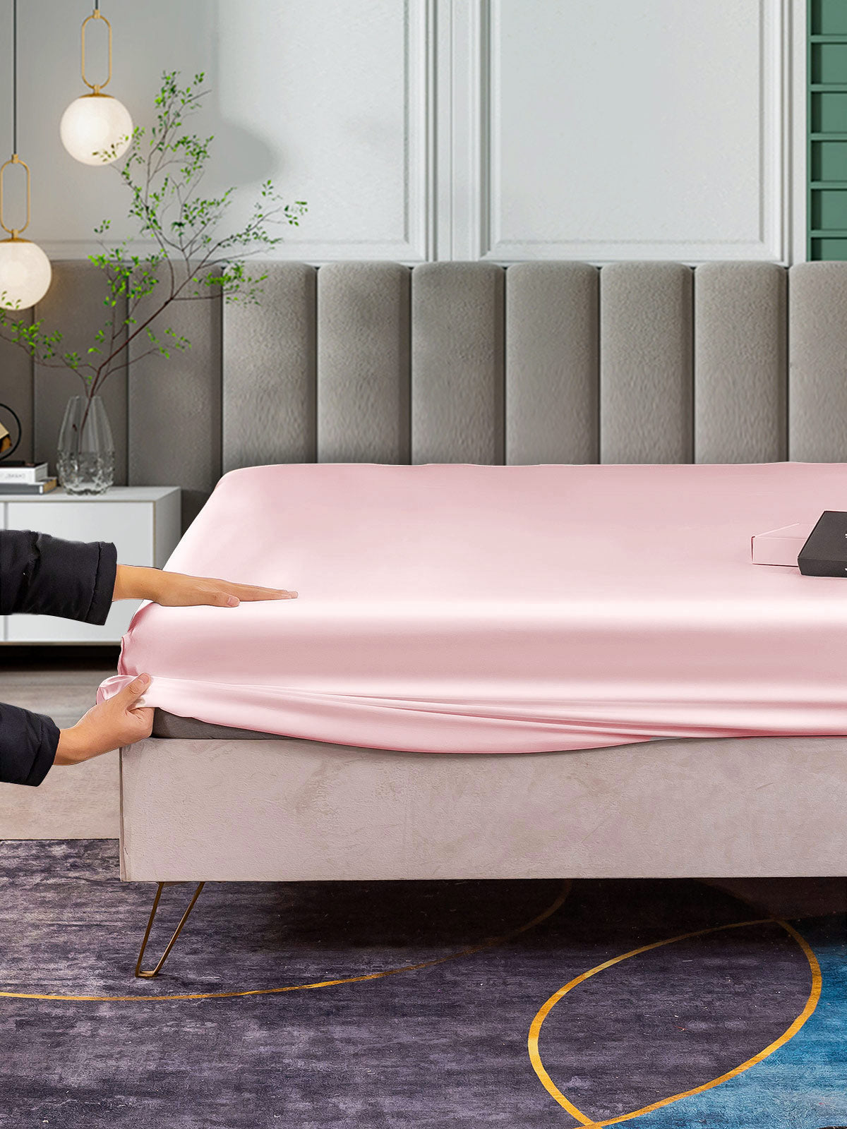 [Pinkki] SilkSilky-FI 25Momme Sheet 005