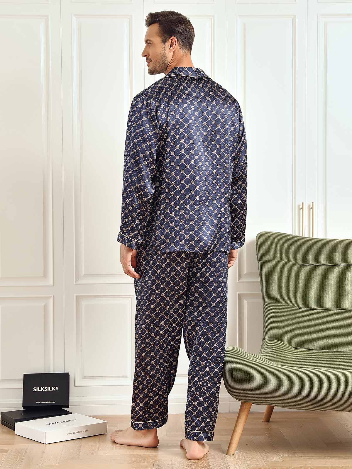 [Laivasto Ketju] SilkSilky-FI 19Momme Mens Pajamas 003