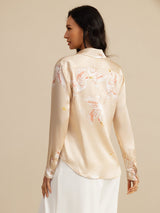 [Samppanja] SilkSilky-FI Long Sleeve Lapel Collar Naisten paita 002