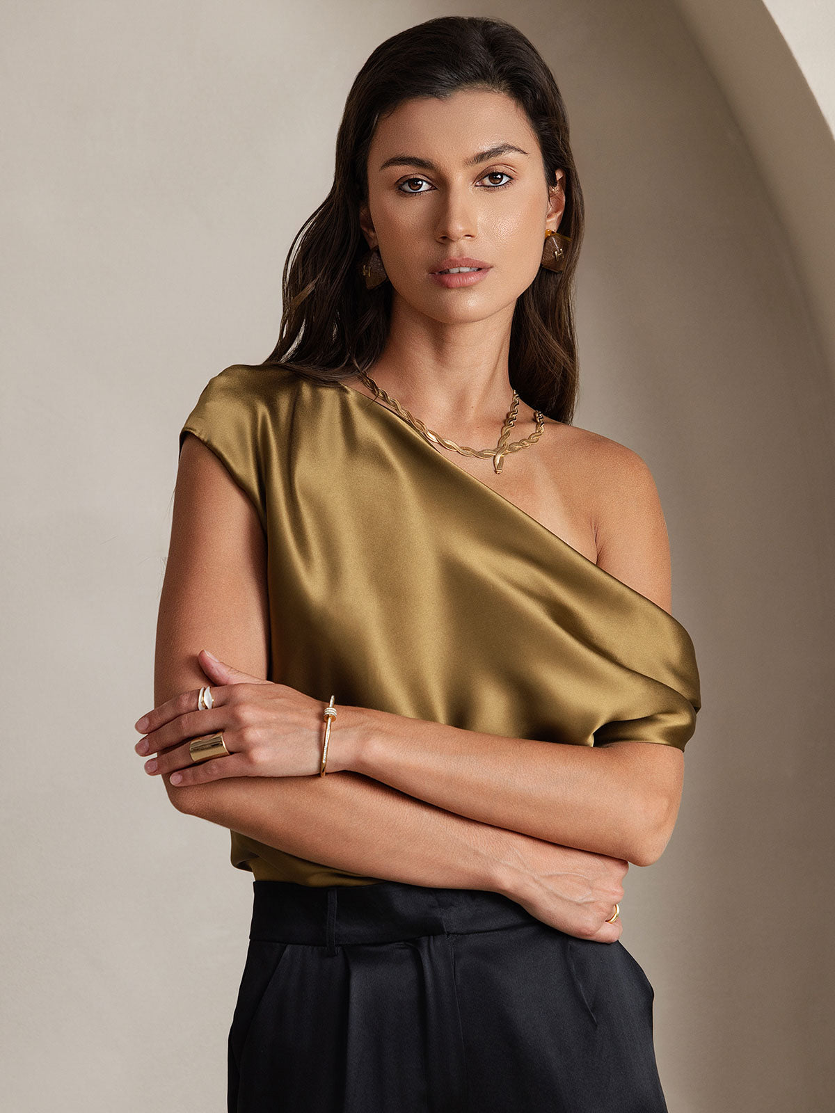 [Ruskea] SilkSilky-FI 19Momme Womens T-Shirt 003