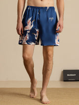 [Tummansininen] SilkSilky-FI 19Momme Mens Sleep Bottoms 003
