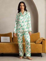 [Vihreä Kukka] SilkSilky-FI Womens Pajamas 002,