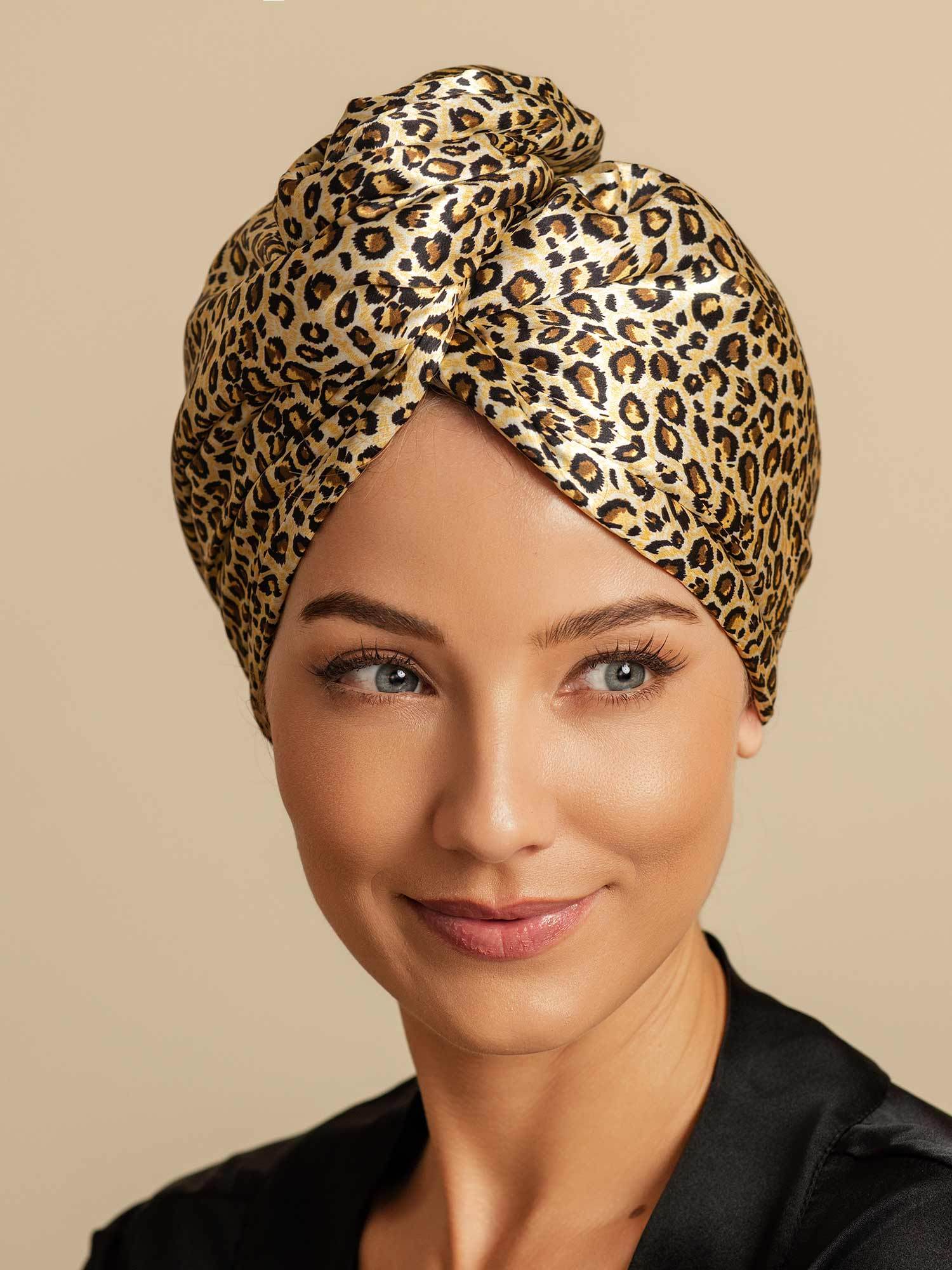 [Leopardi] SilkSilky-FI Hair Towel Wrap 001,