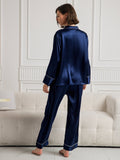 SilkSilky-FI Womens Pajamas Tummansininen 002