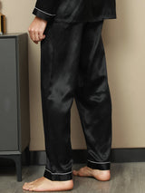 [Musta] SilkSilky-FI Mens Sleep Bottoms 005,